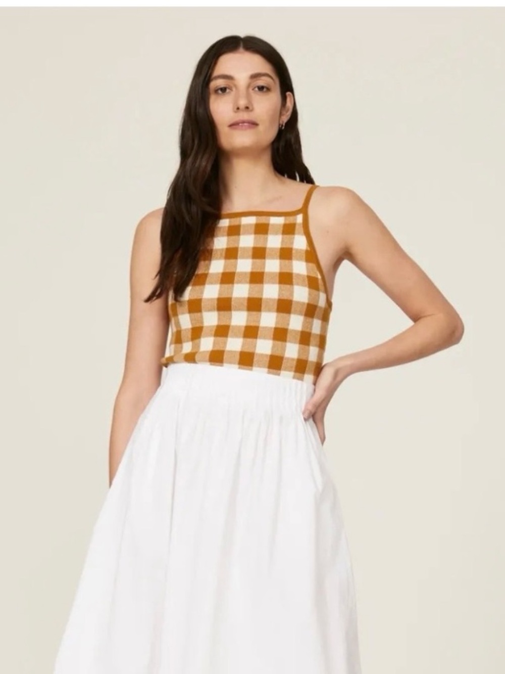 Madewell | gingham high neck tank